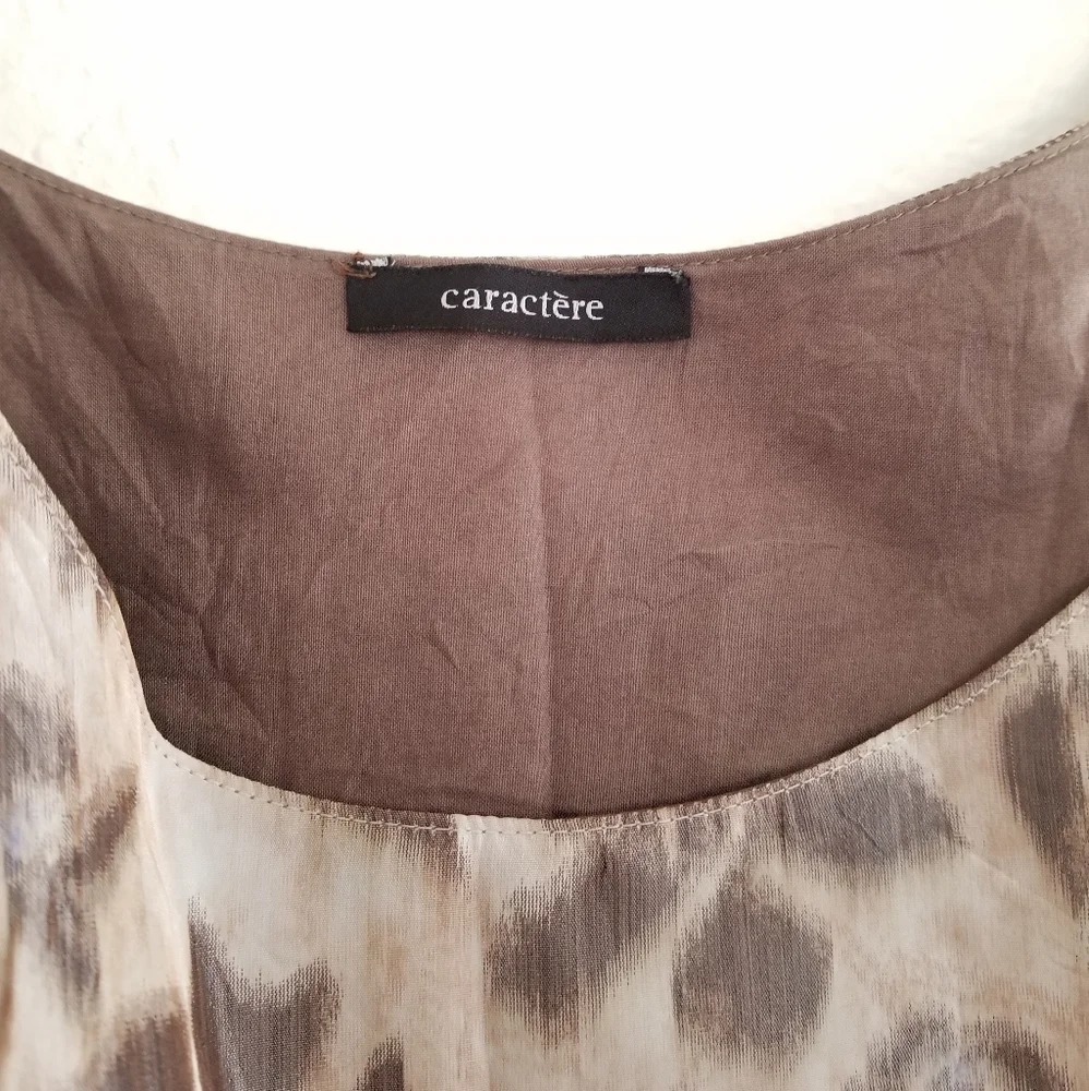 Caractere Floral Folded Bottom Sleeveless Dress Gray Size 4 - Picture 4 of 6